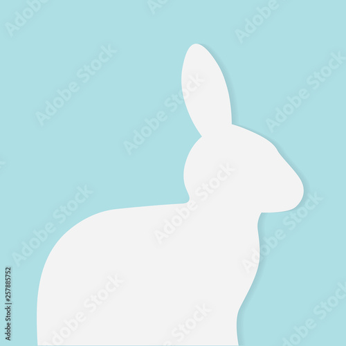 easter bunny silhouette- vector illustration