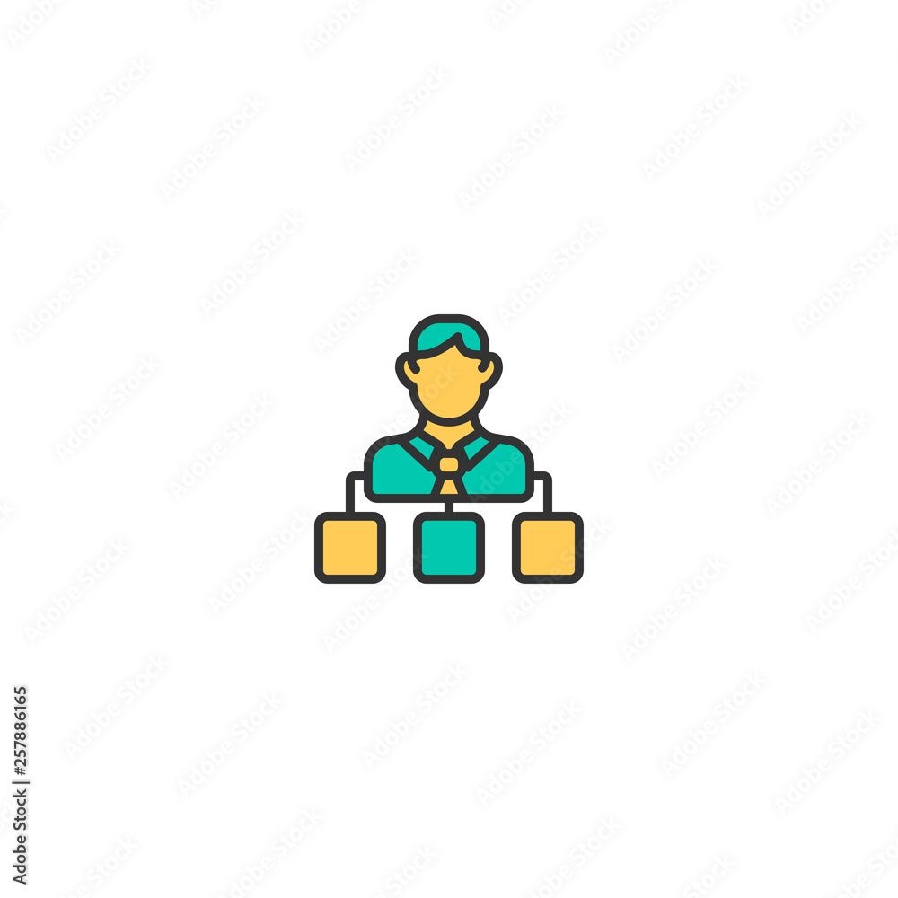 Project management icon vector design