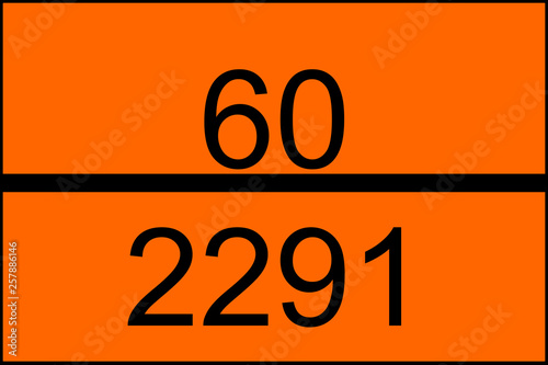 Warntafel orange für gefahrgut