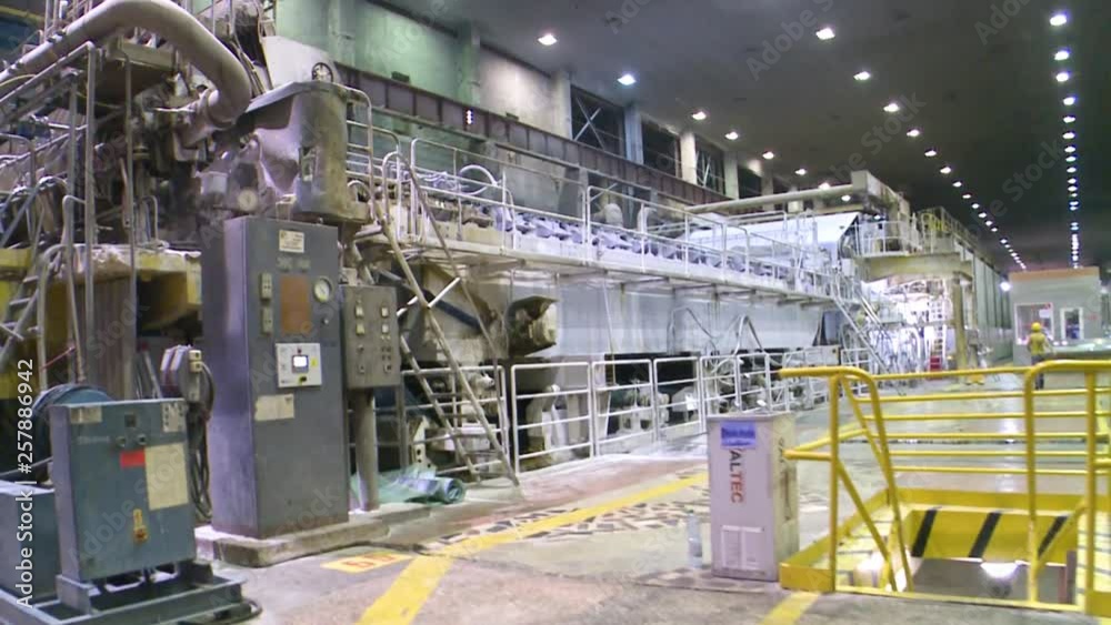 Finished paper in a roll. papermaking machine