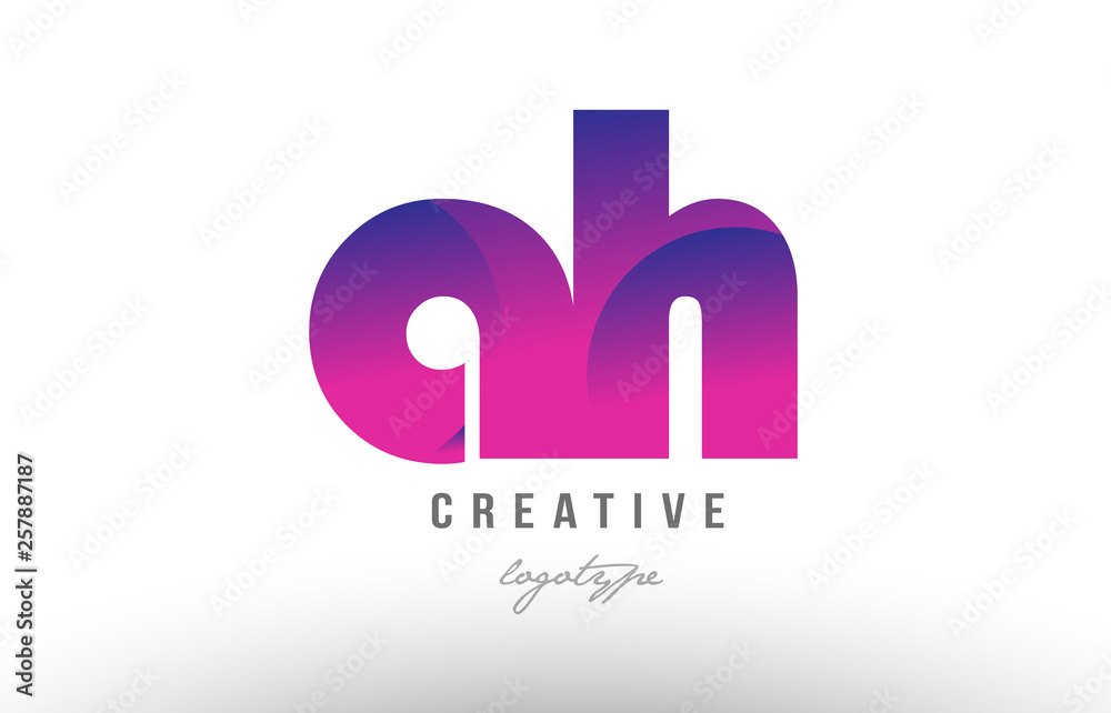 pink gradient ah a h alphabet letter logo combination icon design pink gradient ah a h alphabet letter logo combination icon design
