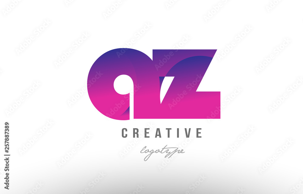 pink gradient az a z alphabet letter logo combination icon design pink gradient az a z alphabet letter logo combination icon design