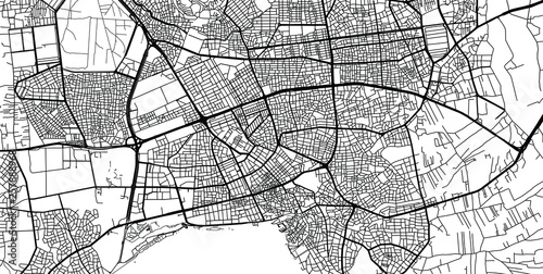 Urban vector city map of Antalya, Turkey