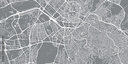 Fotografie, Obraz Urban vector city map of Ankara, Turkey