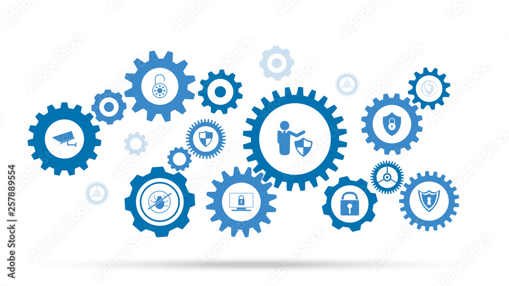 Man Shield and Protect icon. From cyber security set Man Shield and Protect icon. From cyber security set
