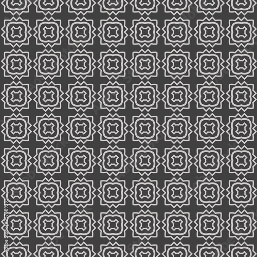 Abstract Repeat Backdrop With Lace geometric Ornament. Seamless Design For Prints, Textile, Decor, Fabric. Super Vector Pattern. Grey color