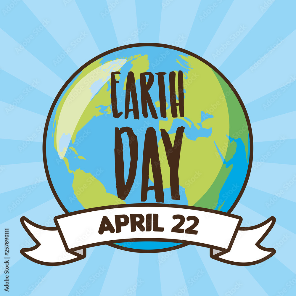 Fototapeta premium earth day card