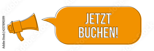 Megaphon mit Sprechblase Jetzt buchen