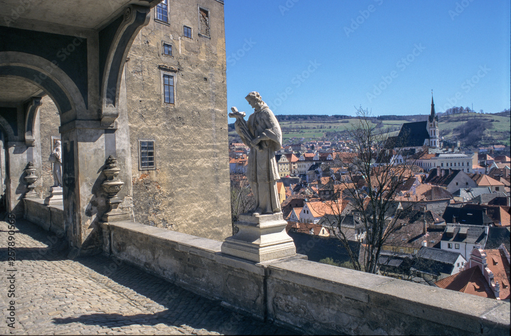 View from castle in Cesky Krumlov, Czech republic