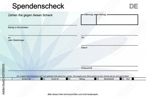 Spendenscheck 120