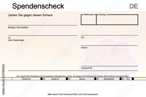 Spendenscheck 116