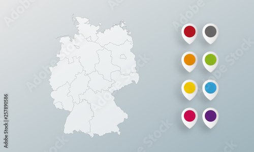Deutschland Karte mit GPS Map Pointer