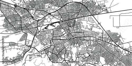 Urban vector city map of Eskisehir, Turkey