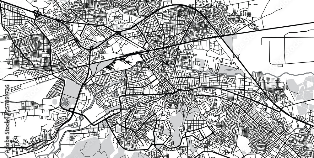 Fototapeta premium Urban vector city map of Eskisehir, Turkey