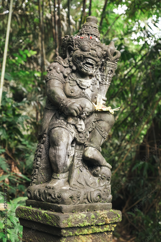 sculptures of Barong on the holy spring of Sebatг in Bali