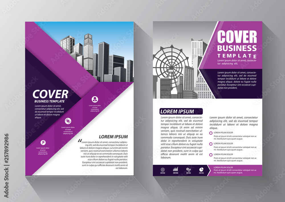 Brochure template layout, cover design annual report, magazine, flyer or booklet background