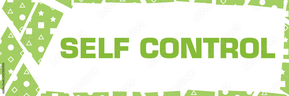Self Control Green White Chunks Left Border Self Control Green White Chunks Left Border