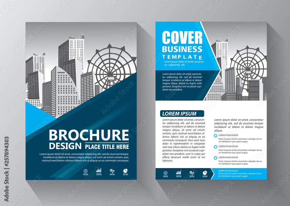 Fototapeta premium Brochure template layout, cover design annual report, magazine, flyer or booklet background