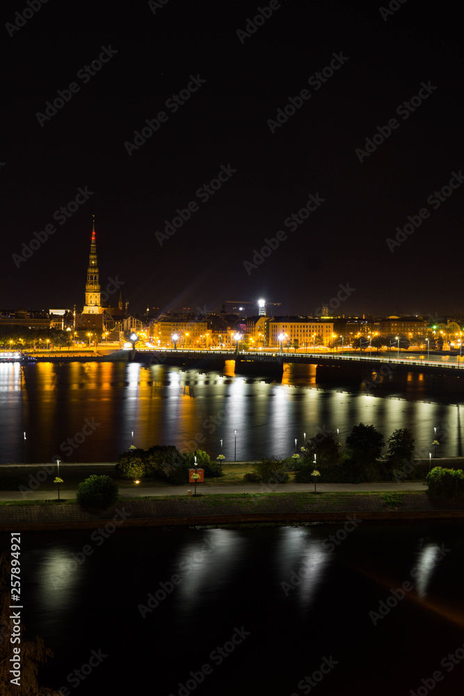 Riga Longtime exposure at night