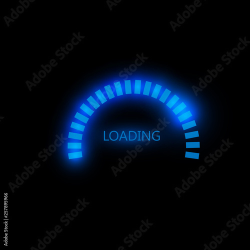 Loading icon on black