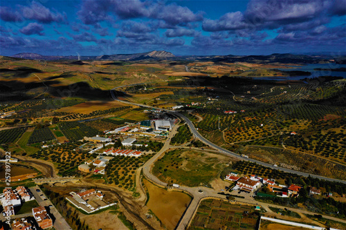 Ronda in Spanien Luftbilder - Puente Nuevo, Plaza de Toros de Ronda und Sehenswürdigkeiten von Ronda