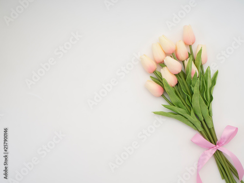 Mother's day concept.Beautiful bouquet of tulips