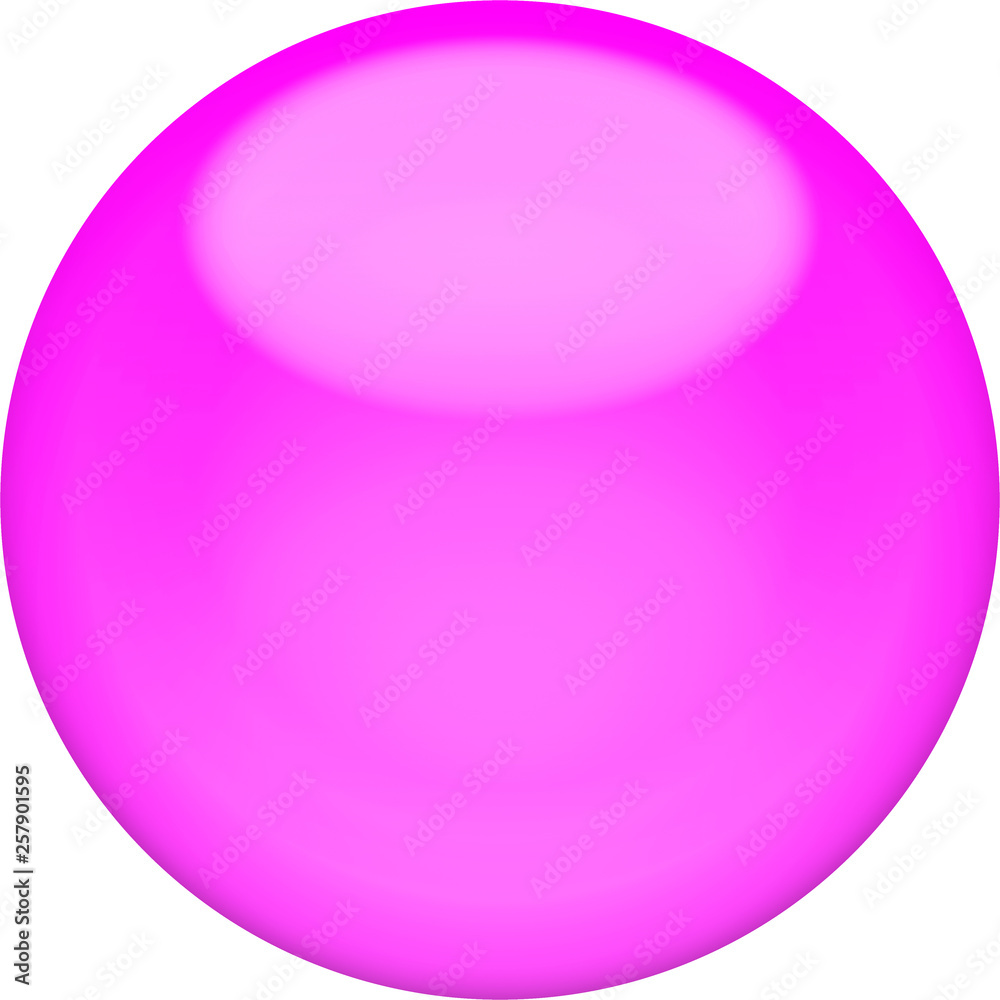 Web button 3d - purple glossy sphere, isolated