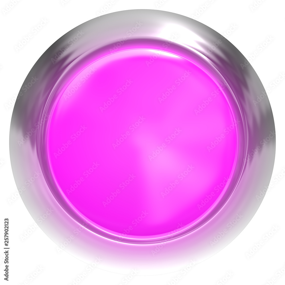 Web button 3d - purple glossy realistic with metal frame Web button 3d - purple glossy realistic with metal frame