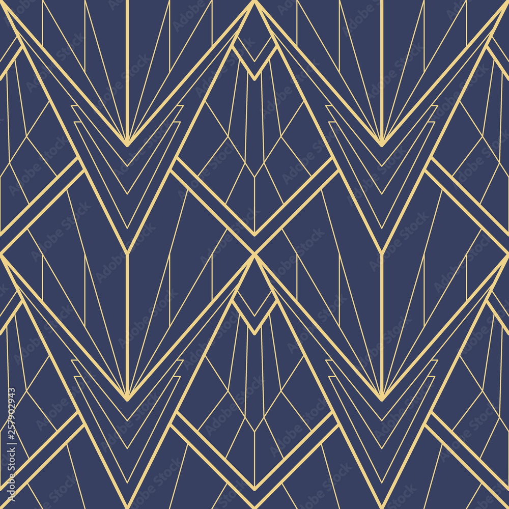 Template Abstract art deco blue CS6