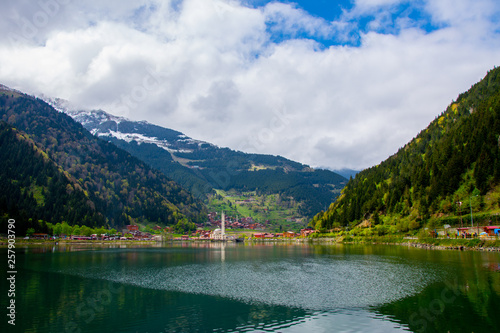 Wonderful landscape of the Uzungol in the city of Trabzon