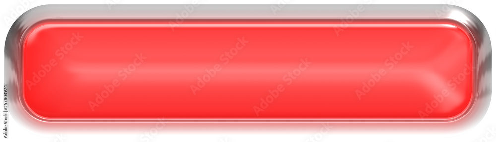 Web button 3d - red glossy realistic with metal frame, easy to expand Web button 3d - red glossy realistic with metal frame, easy to expand