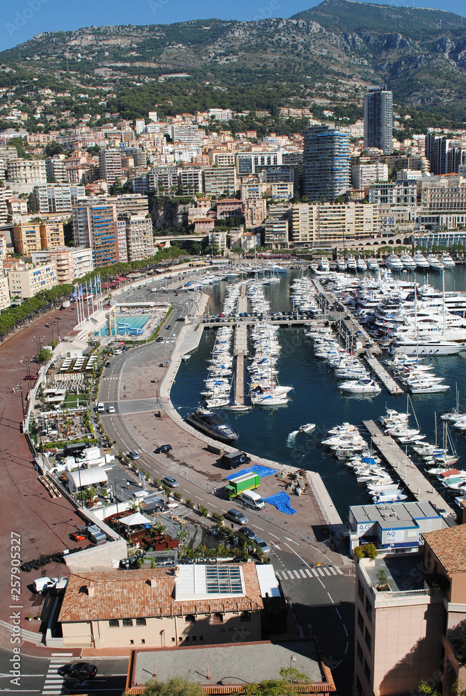 Cityscape  cityscape of Monte Carlo, Monaco-Ville, Monaco. Principality of Monaco, French Riviera