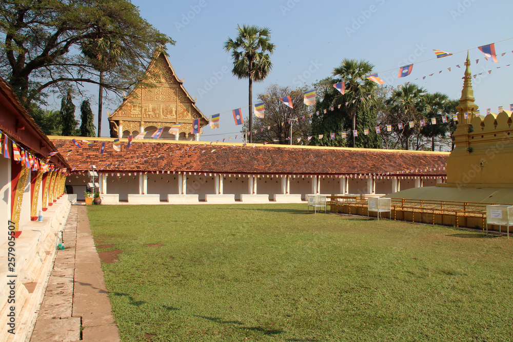 Buddhist temple (Pha That Luang) in Vientiane (Laos)