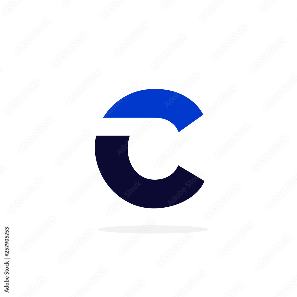 Geometric Vector Logo Letter C Geometric Vector Logo Letter C