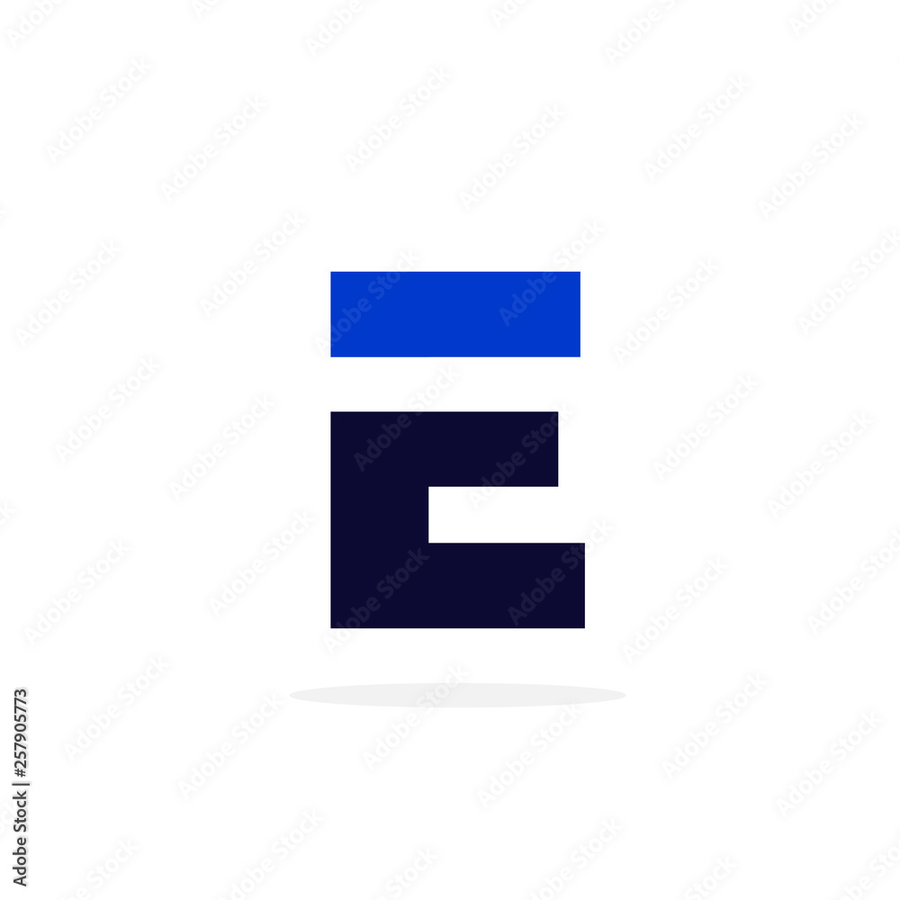 Geometric Vector Logo Letter E Geometric Vector Logo Letter E
