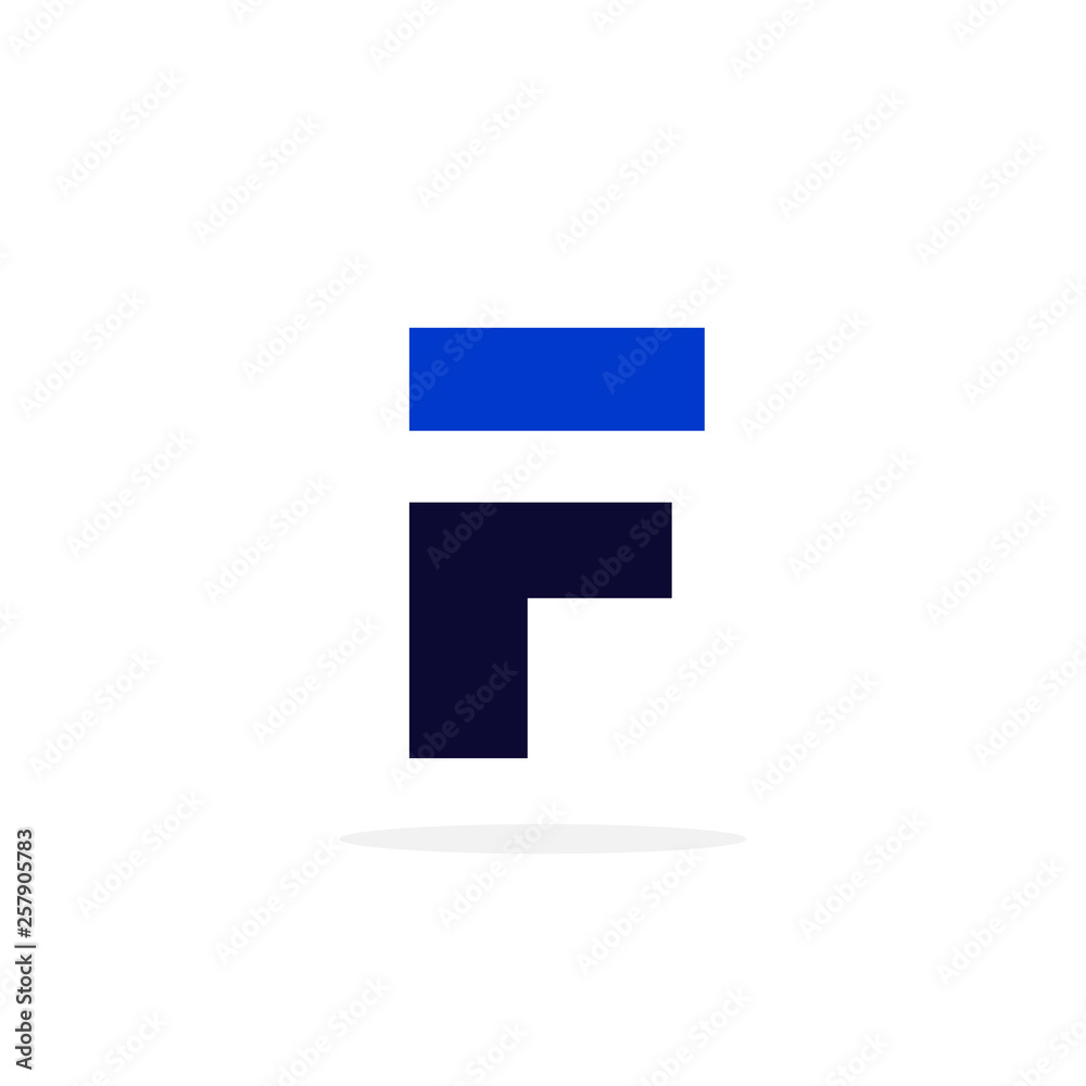 Geometric Vector Logo Letter F