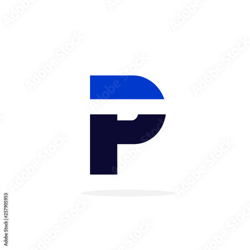 Geometric Vector Logo Letter P