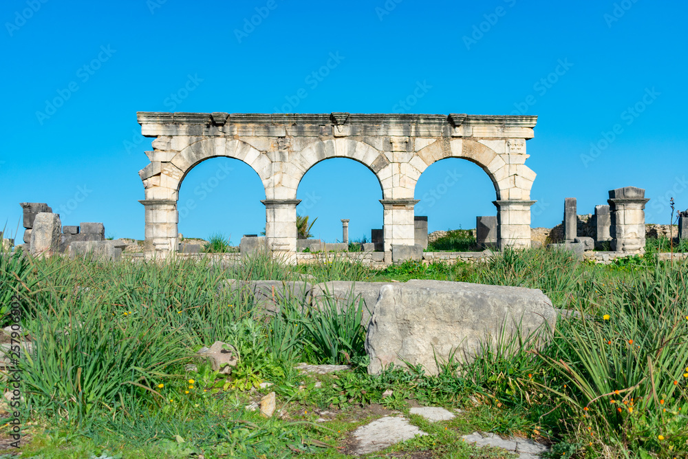 Arches at the Roman Ruins of Volubilis in Morocco