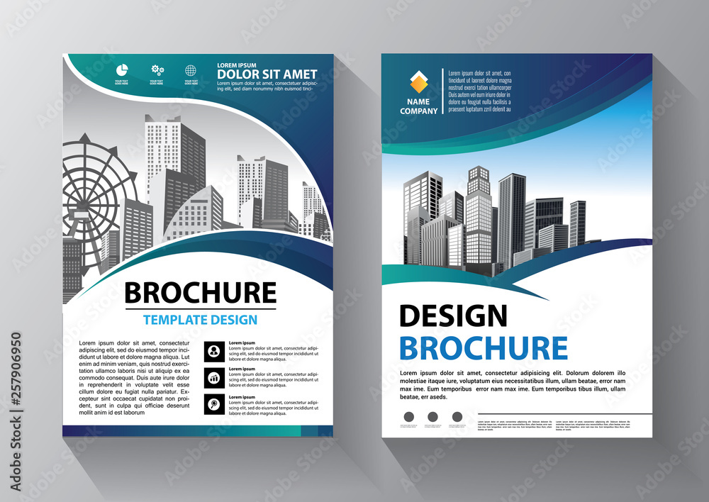 Brochure template layout, cover design annual report, magazine, flyer or booklet background