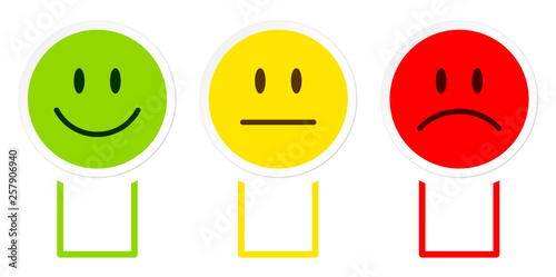 3 Stimmungsgesichter Ankreuzen Horizontal