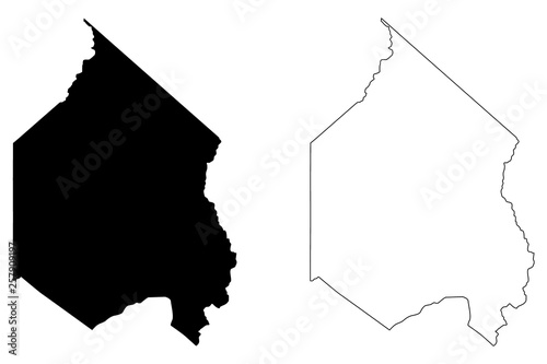 Alpine County, California (Counties in California, United States of America,USA, U.S., US) map vector illustration, scribble sketch Alpine map photo