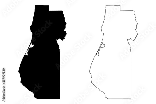 Humboldt County, California (Counties in California, United States of America,USA, U.S., US) map vector illustration, scribble sketch Humboldt map photo