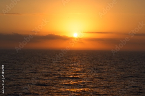 sunset over the sea