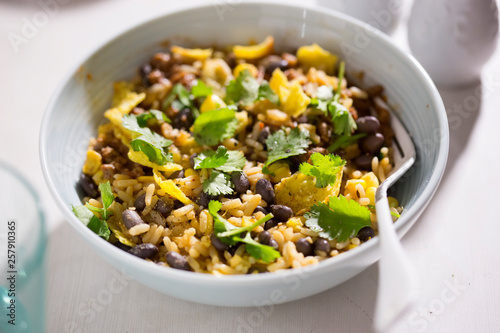 Mexican rice beans salad 