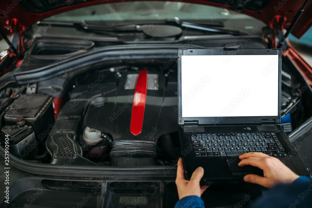 Computer diagnostics of the car in auto-service Computer diagnostics of the car in auto-service