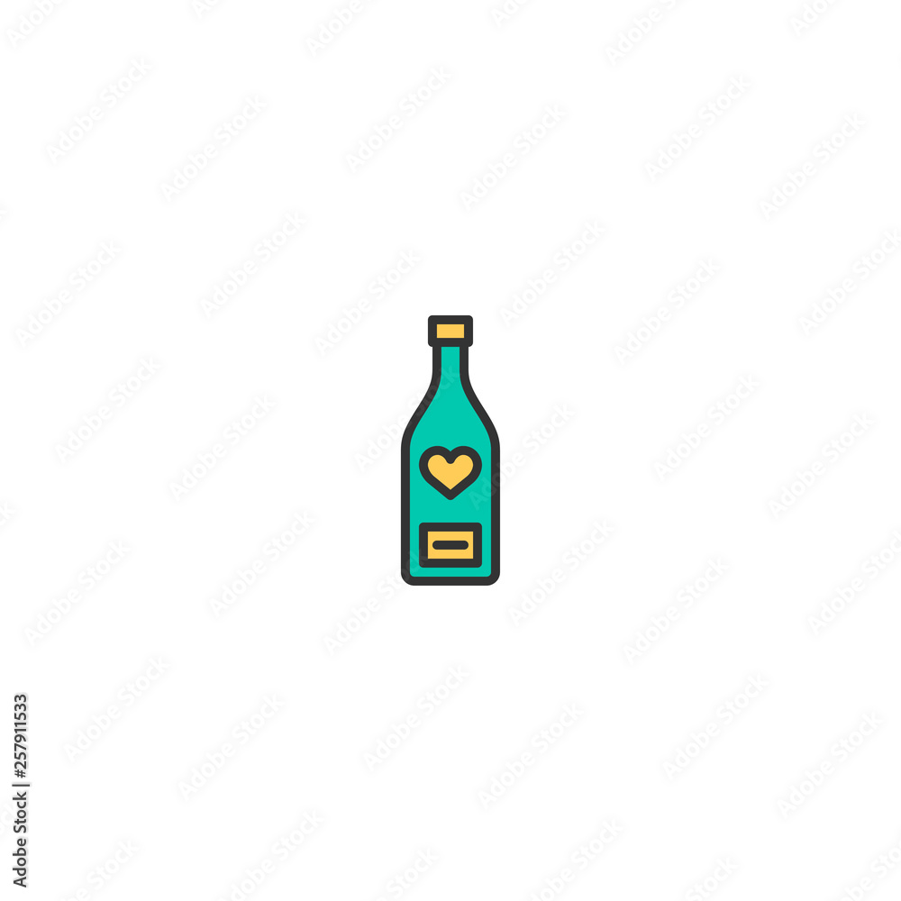 Wine bottle Icon Design. Lifestyle icon vector design Wine bottle Icon Design. Lifestyle icon vector design