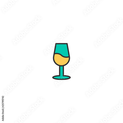 Wallpaper Mural wine glass Icon Design. Lifestyle icon vector design Torontodigital.ca
