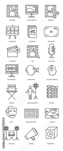 Movie Set And Recording Icon Pack