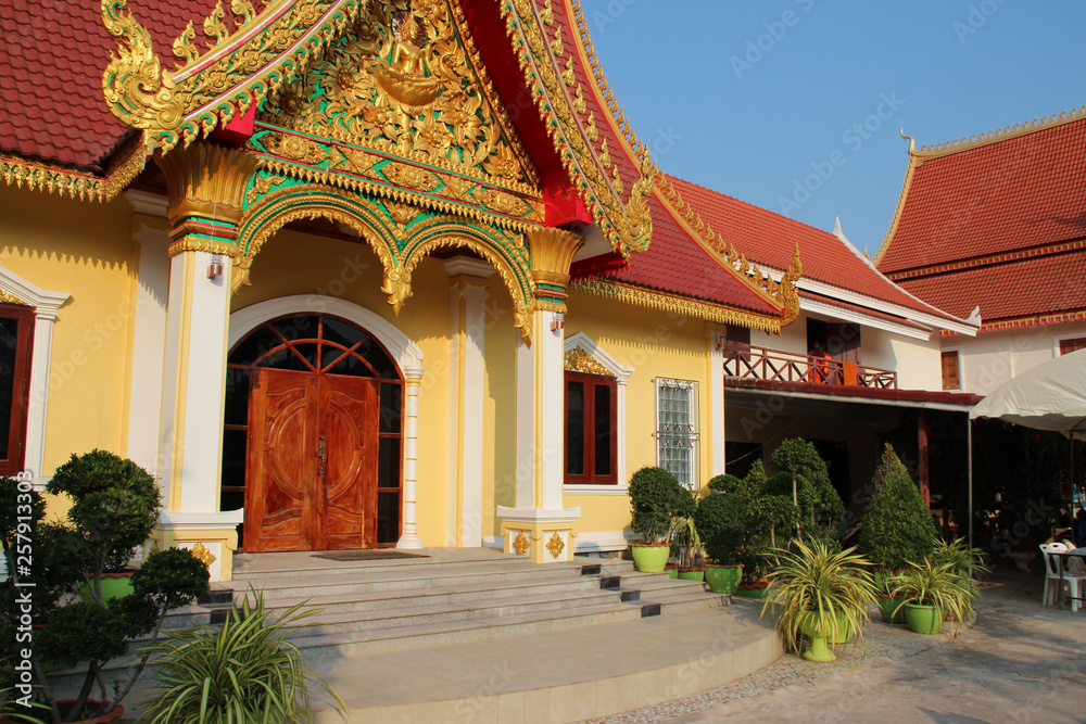 Buddhist temple (Wat Sisakhet) in Vientiane (Laos)