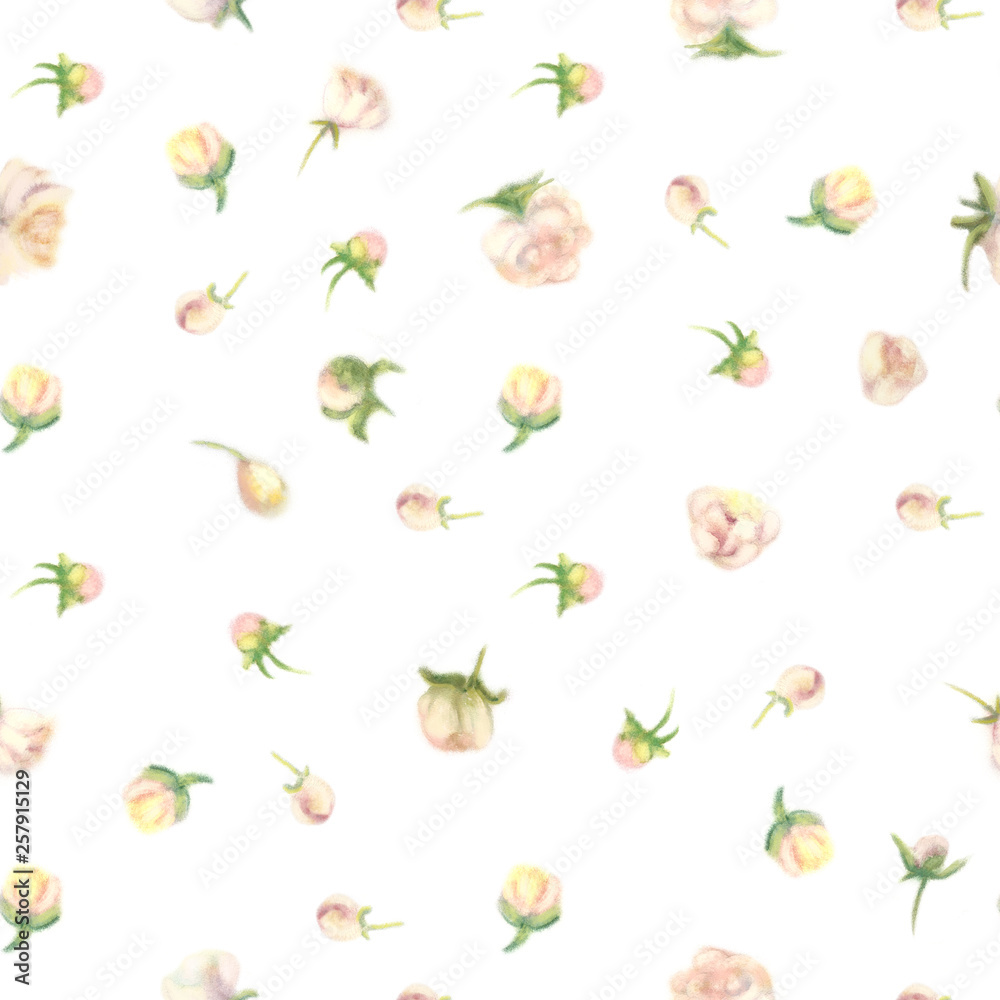 Fuzzy aquarelle flower seamless wallpaper Fuzzy aquarelle flower seamless wallpaper
